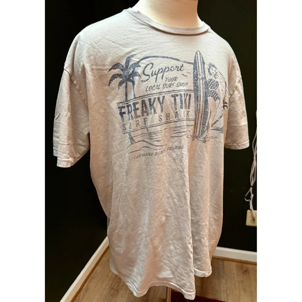 Freaky Tiki‎ Surf Shack Clearwater Beach Florida T-Shirt Men's XXL
